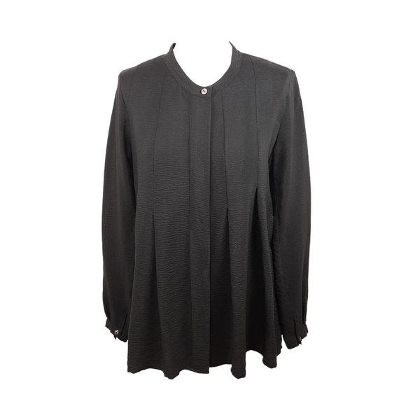 Elemente Clemente Tops - Elemente Clemente Black 100% Silk Shirt. Size 1 UK Size 8.